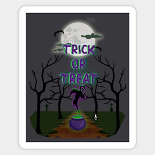 Halloween Trick or Treat Magnet